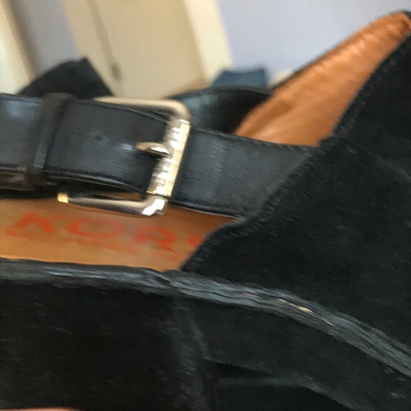 Y2K Michael Kors Platform Mules Black Suede Sz 8.5 - Picture 4 of 5